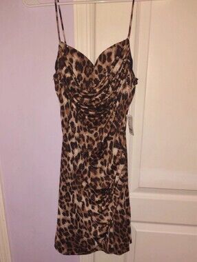 January 7 Leopard Print Mini Dress